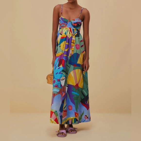 FARM Rio Colorful Maxi Dress - Picture 1 of 15